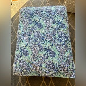 Lilly Pulitzer for Pottery Barn organic muslin blanket in home slice